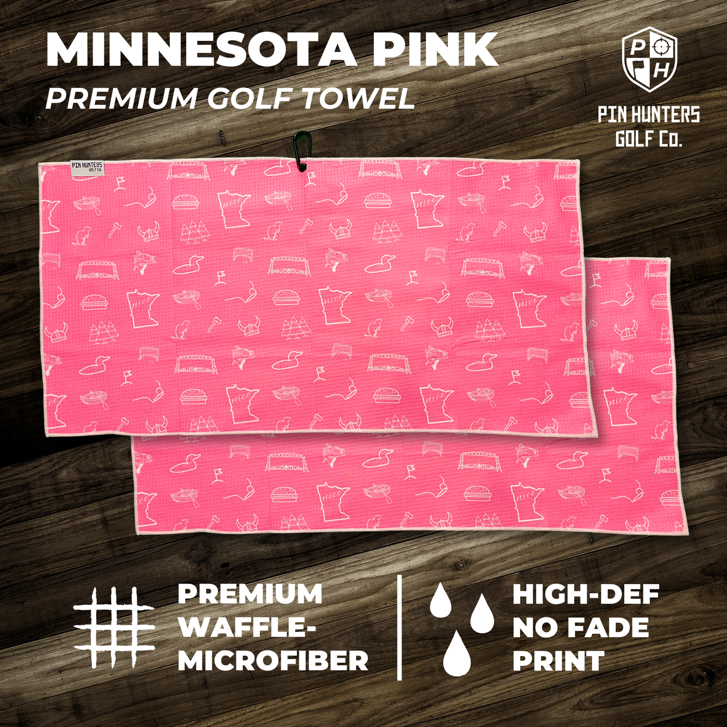 Minnesota Pink Golf Towel