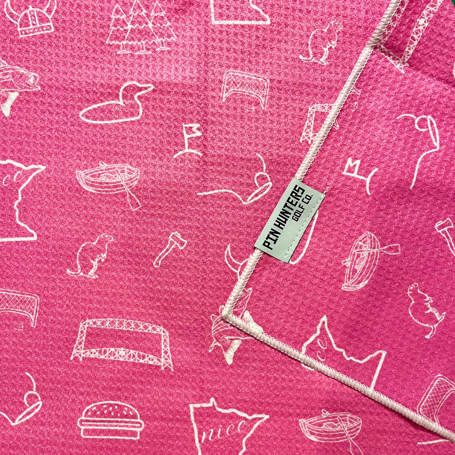 Minnesota Pink Golf Towel