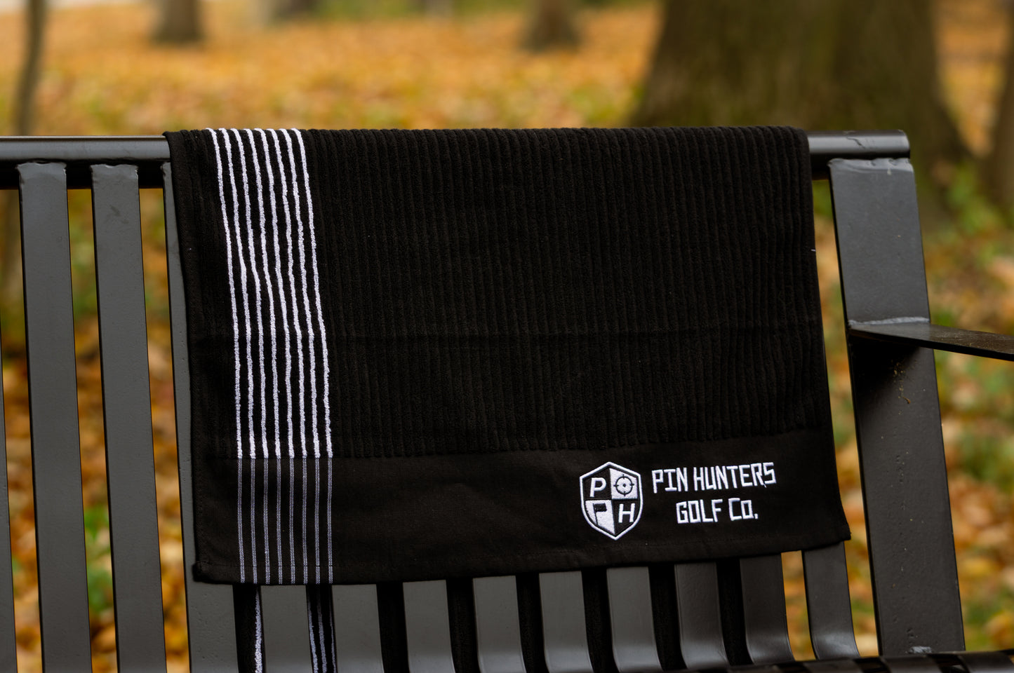 Black Cotton Looper Golf Towel