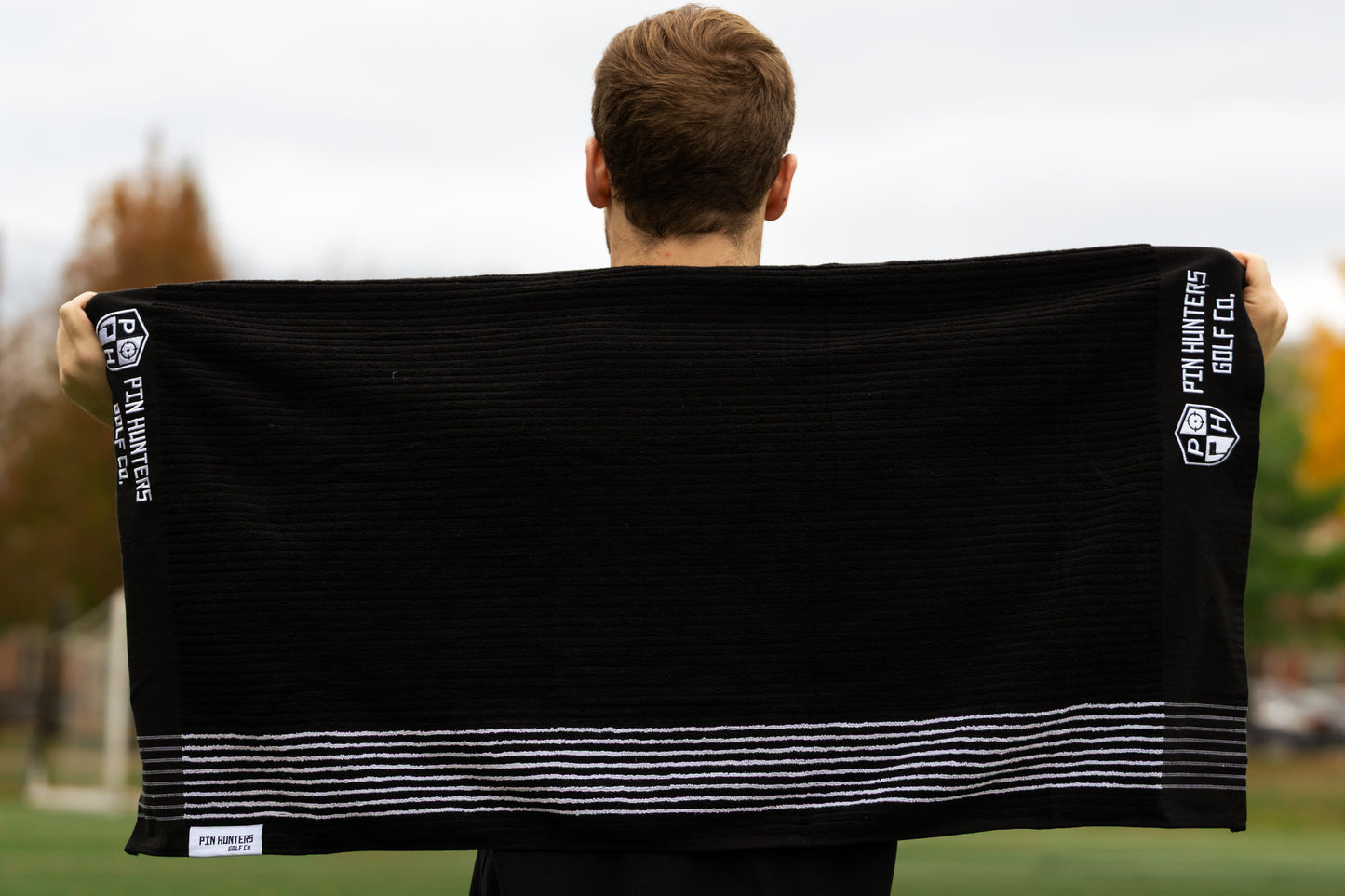 Black Cotton Looper Golf Towel