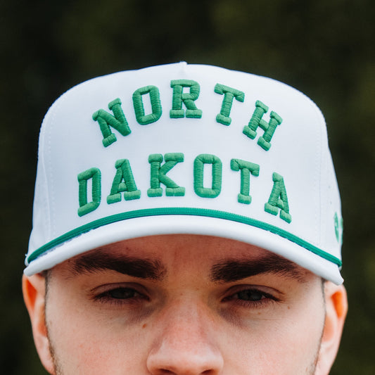 North Dakota Performance Hat - White