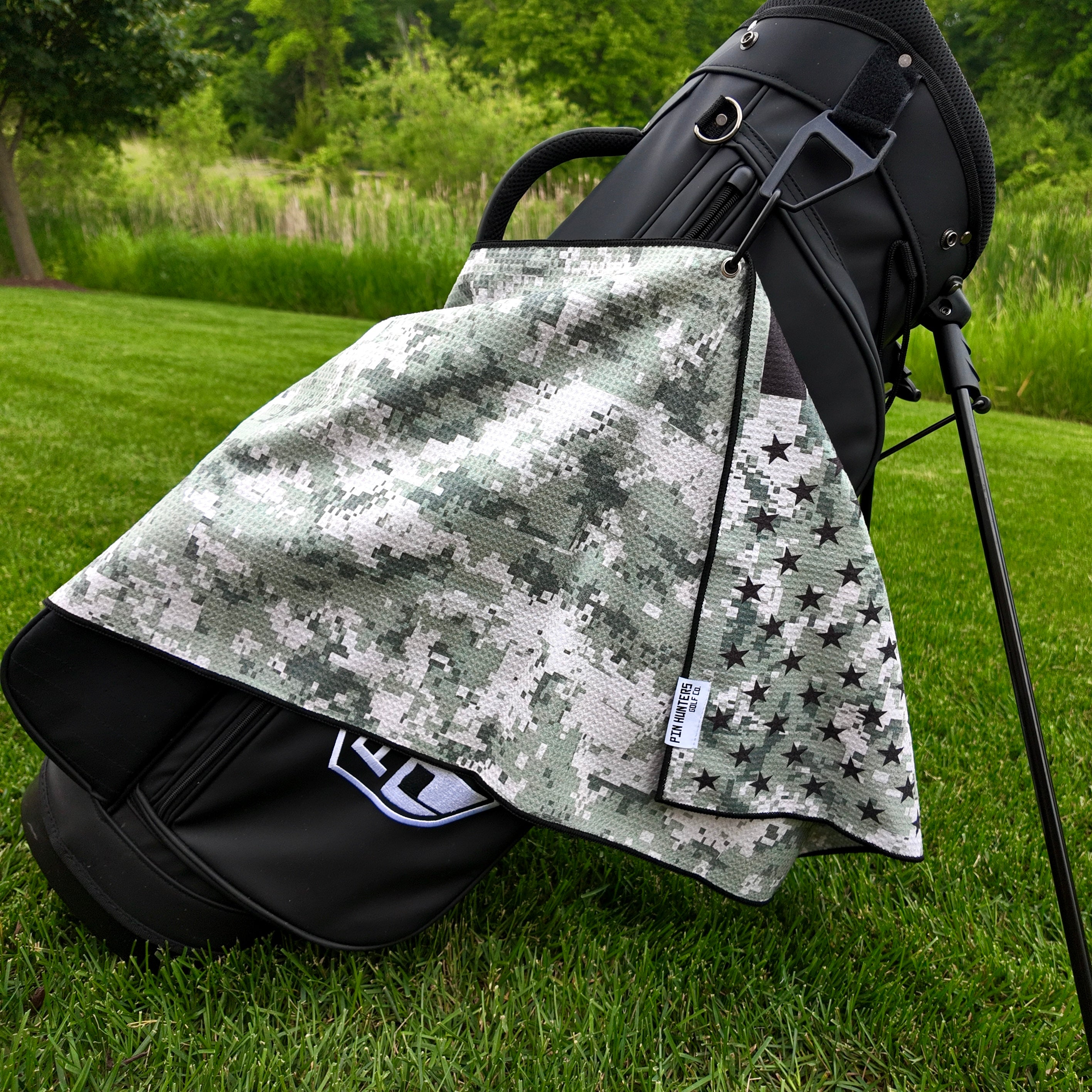 USA Hunters Camo Golf Towel | American Flag Towel – Pin Hunters