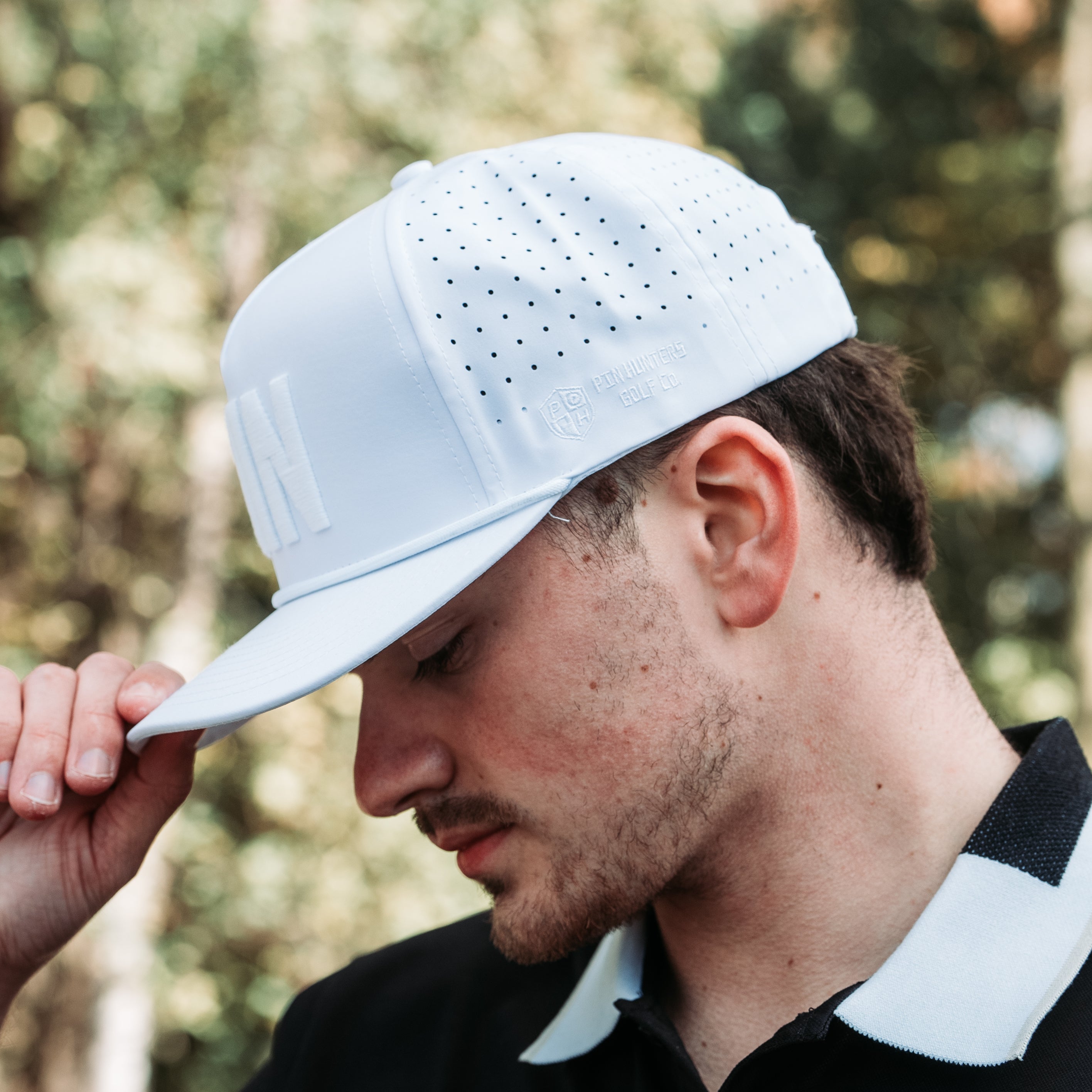MIN White Performance Hat | Minnesota Golf Hat – Pin Hunters Golf Co.